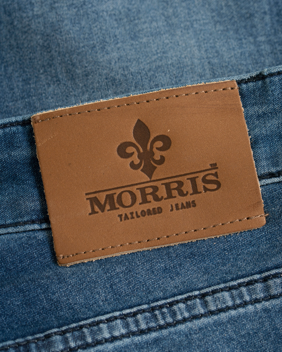 Herren | Jeans | Morris | Steve Satin Stretch Jeans Blue