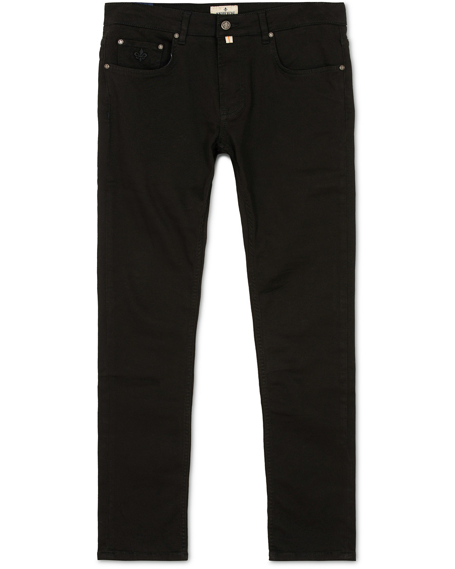 Herren | Jeans | Morris | Steve Satin Stretch Jeans Black