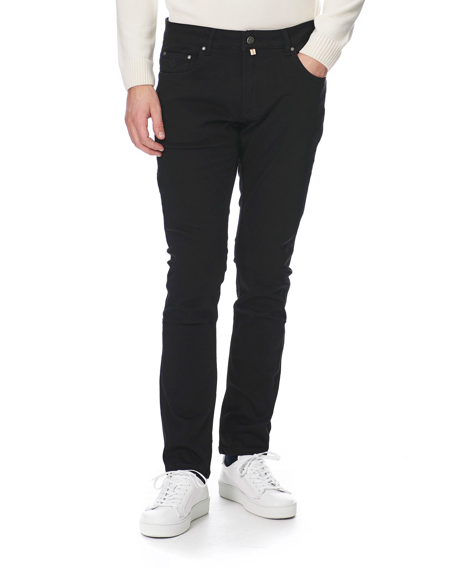 Herren | Jeans | Morris | Steve Satin Stretch Jeans Black