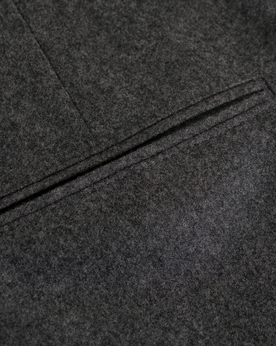 Herren | Hosen | Oscar Jacobson | Dean Turn Up Flannel Trousers Dark Grey
