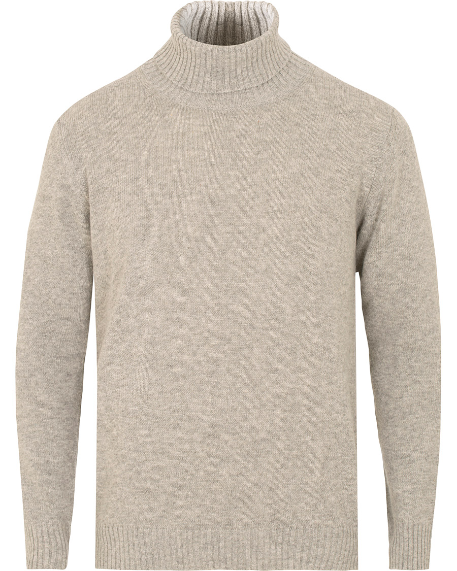 Herren | Pullover | Oscar Jacobson | Kristopher Alpaca Wool Rollneck Light Grey