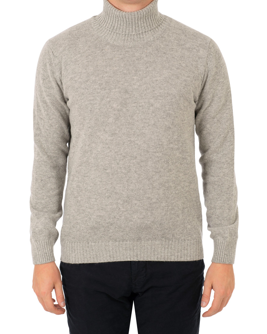 Herren | Pullover | Oscar Jacobson | Kristopher Alpaca Wool Rollneck Light Grey
