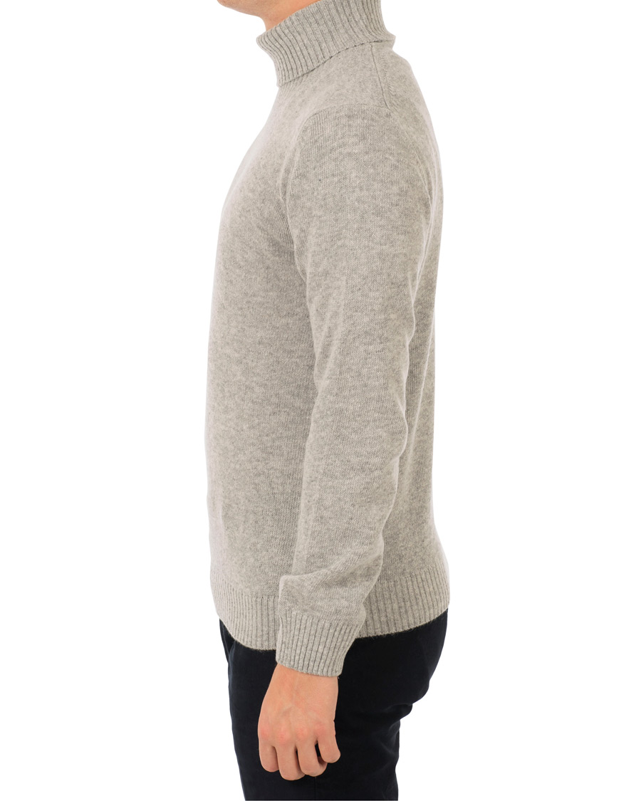 Herren | Pullover | Oscar Jacobson | Kristopher Alpaca Wool Rollneck Light Grey
