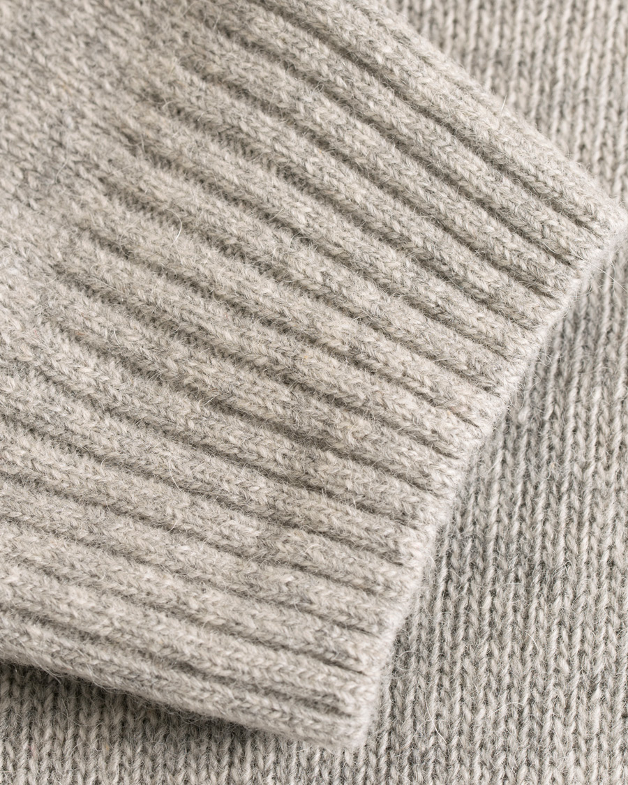 Herren | Pullover | Oscar Jacobson | Kristopher Alpaca Wool Rollneck Light Grey