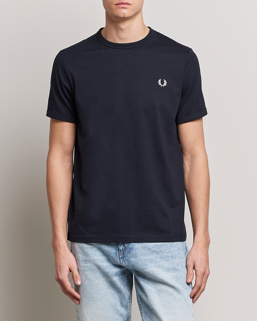 Herren | Fred Perry | Fred Perry | Ringer Crew Neck Tee Navy