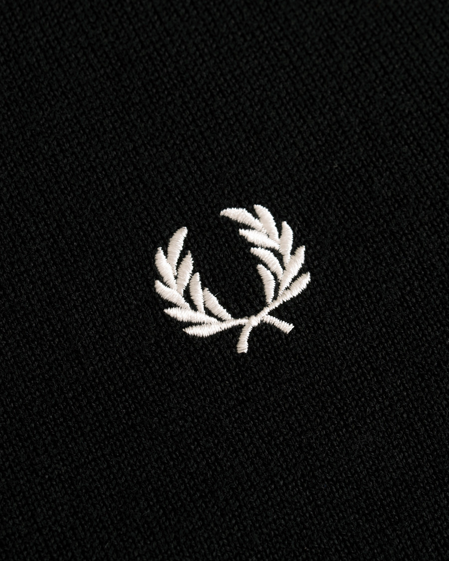 Herren | Pullover | Fred Perry | Merino Wool Crew Neck Pullover Black
