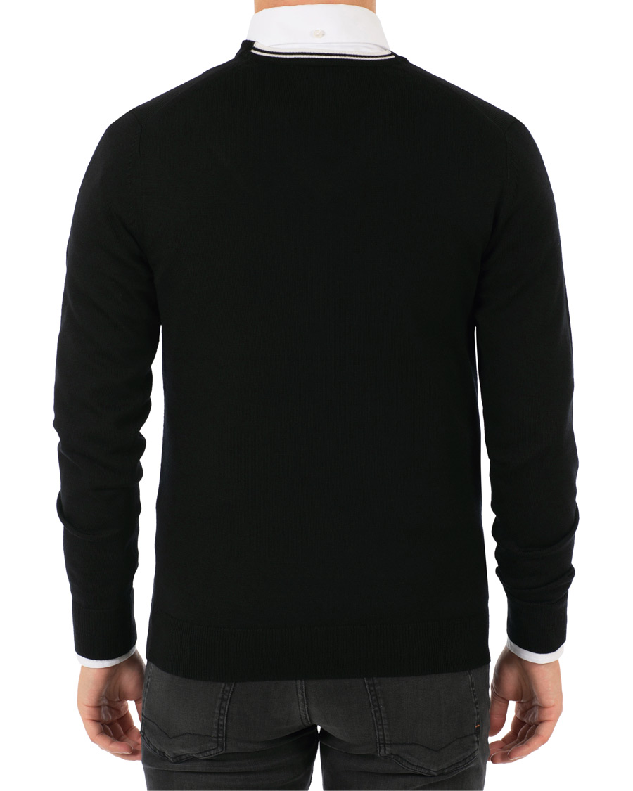 Herren | Pullover | Fred Perry | Merino Wool V-Neck Pullover Black