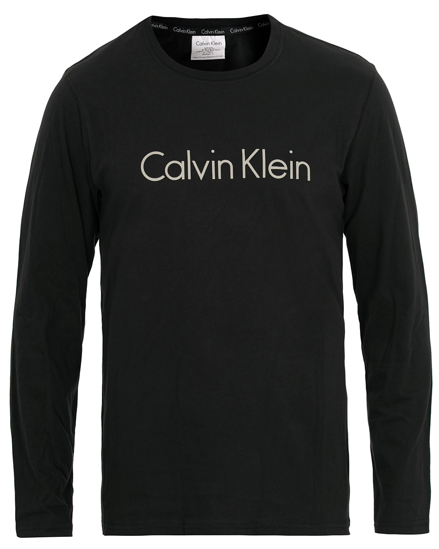Herren | T-Shirts | Calvin Klein | Logo Long Sleeve Tee Black