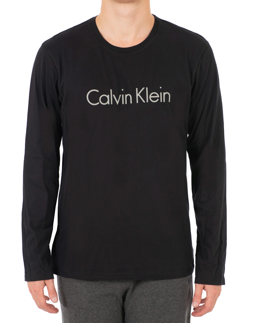 Herren | T-Shirts | Calvin Klein | Logo Long Sleeve Tee Black