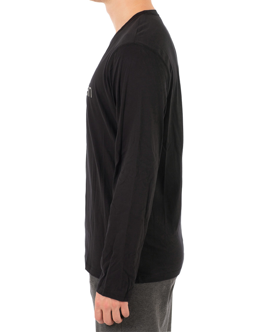 Herren | T-Shirts | Calvin Klein | Logo Long Sleeve Tee Black