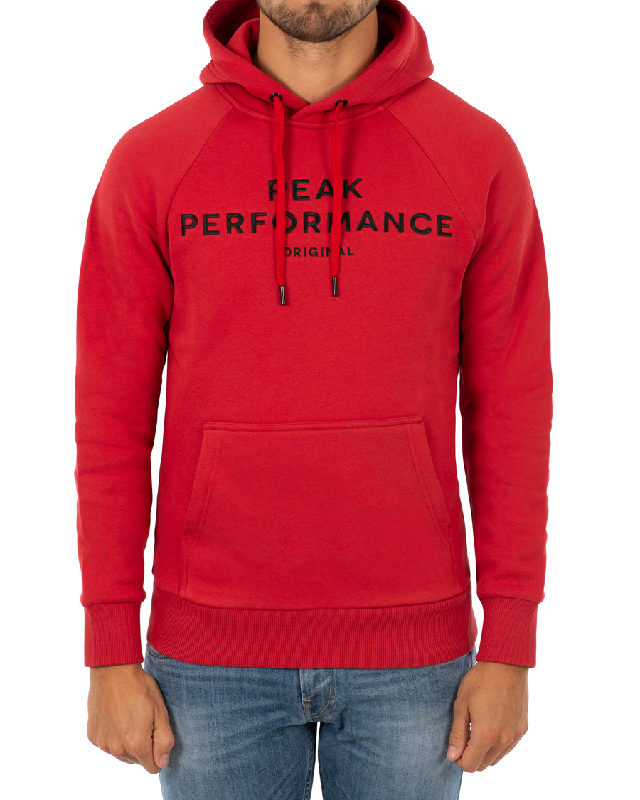 Herren | Pullover | Peak Performance | Logo Hoodie Red