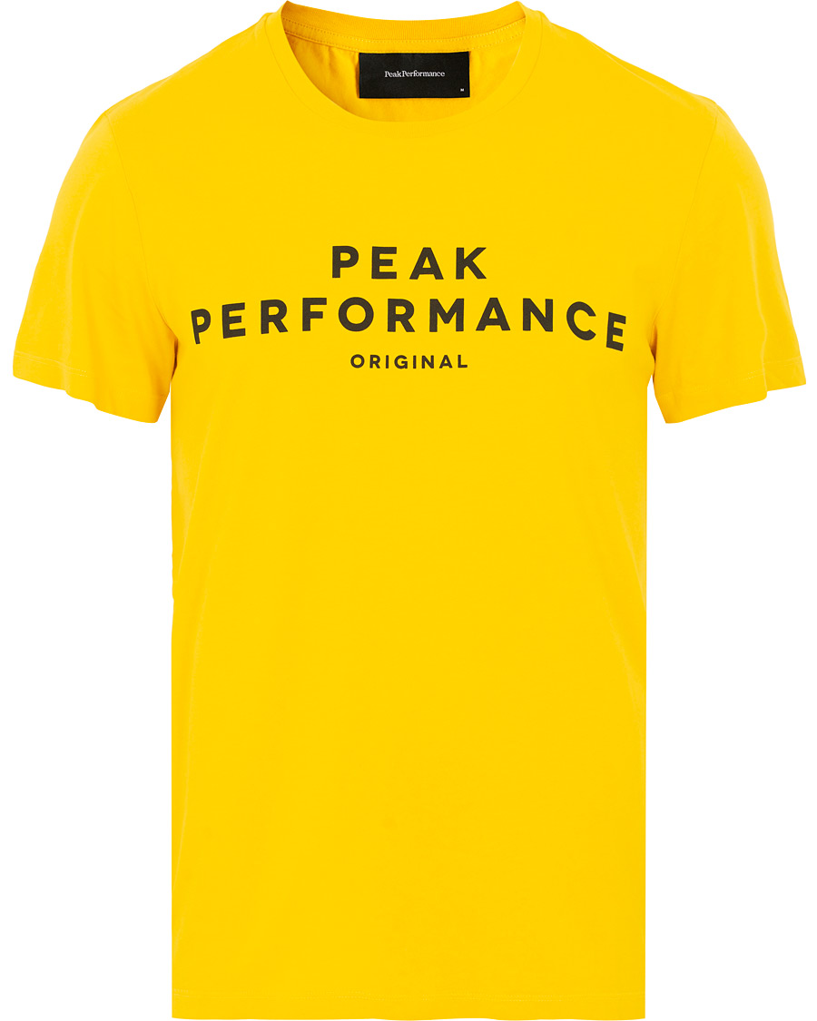 Herren | T-Shirts | Peak Performance | Logo Crew Neck Tee Dessert Yellow