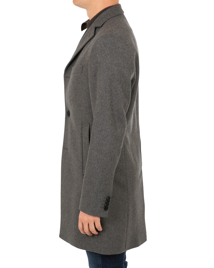 Herren | Jacken | J.Lindeberg | Wolger Compact Melton Coat Dark Grey Melange