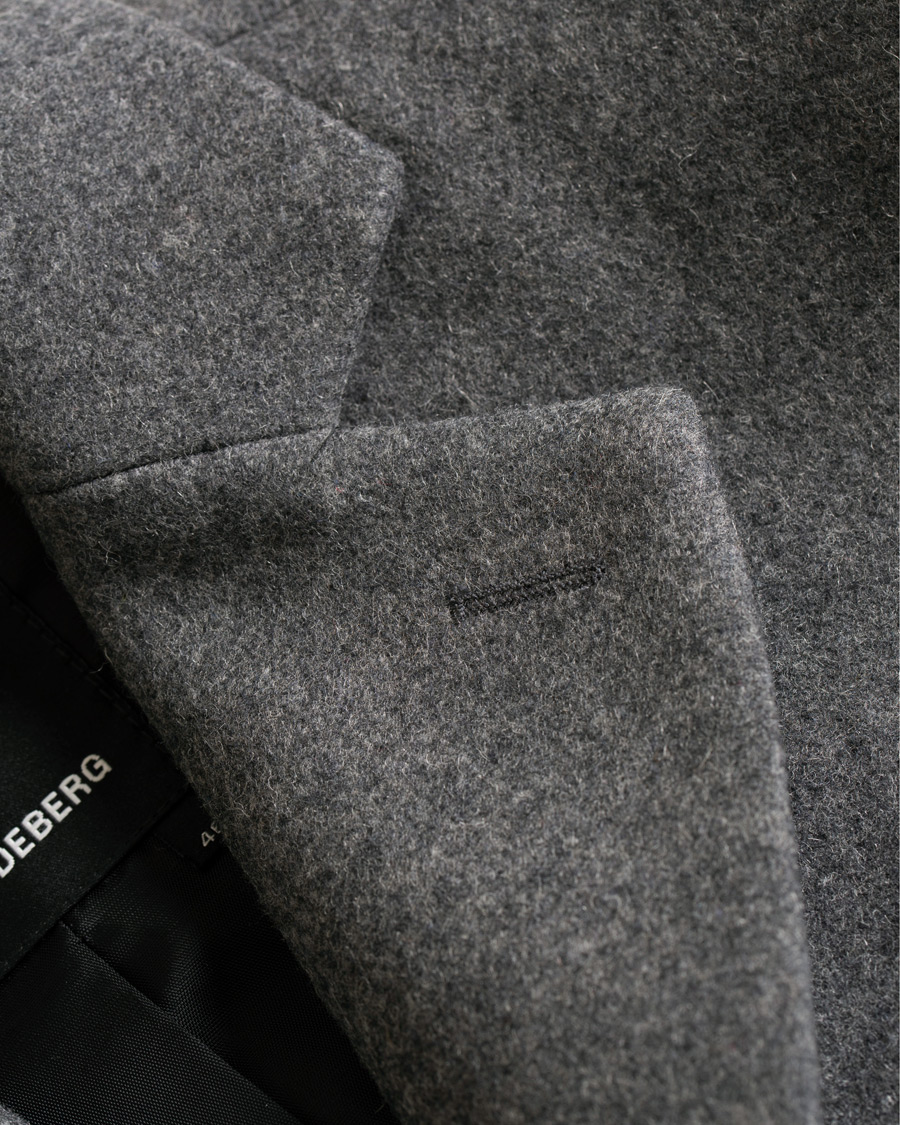 Herren | Jacken | J.Lindeberg | Wolger Compact Melton Coat Dark Grey Melange