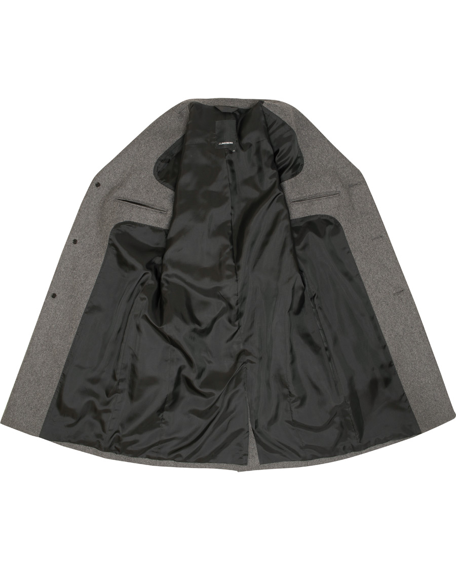 Herren | Jacken | J.Lindeberg | Wolger Compact Melton Coat Dark Grey Melange