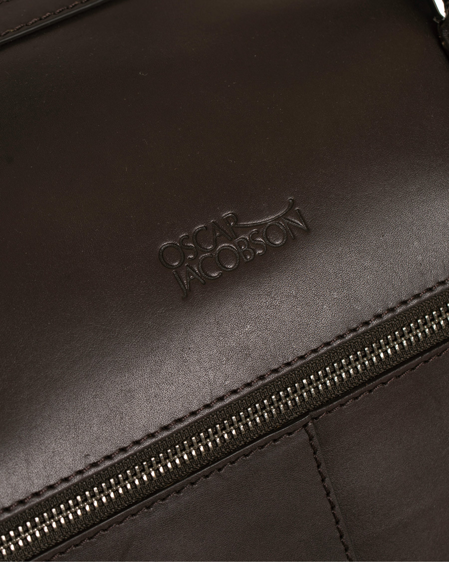 Herren | Taschen | Oscar Jacobson | Leather Weekendbag Dark Brown