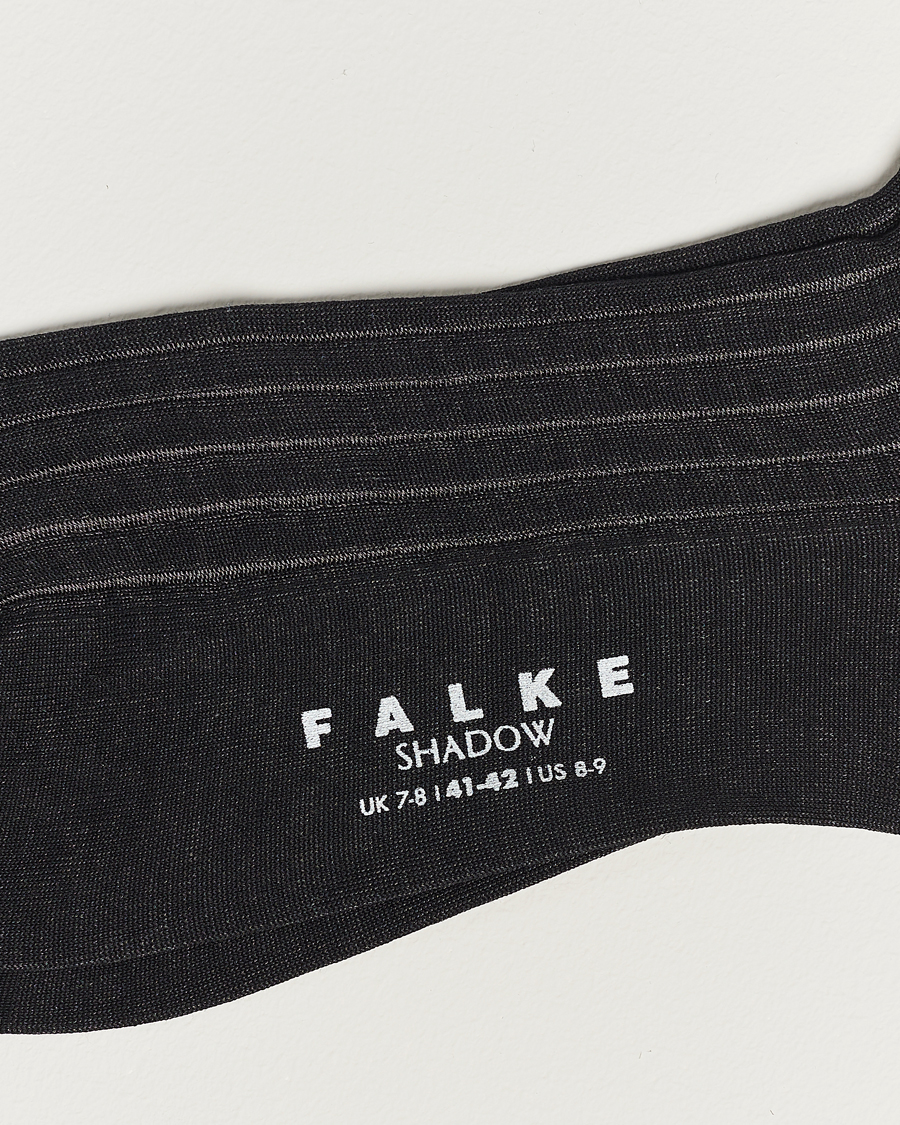 Men |  | Falke | Shadow Stripe Sock Grey/White