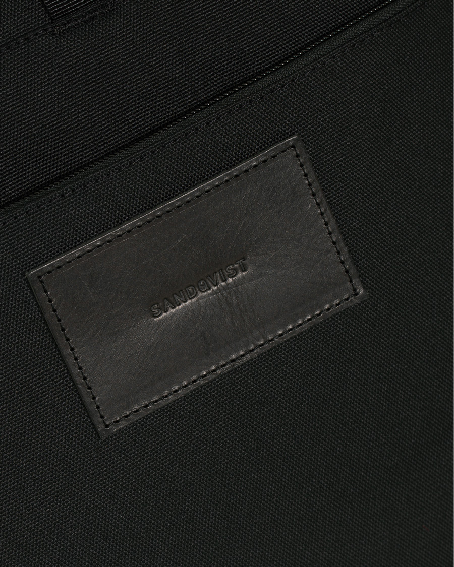 Herren | Taschen | Sandqvist | Tor Cordura Eco Made Roll Top Messenger Bag Black