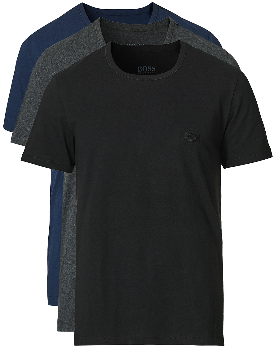 Herren | T-Shirts | BOSS BLACK | BOSS 3-Pack T-shirts Navy/Grey/Black