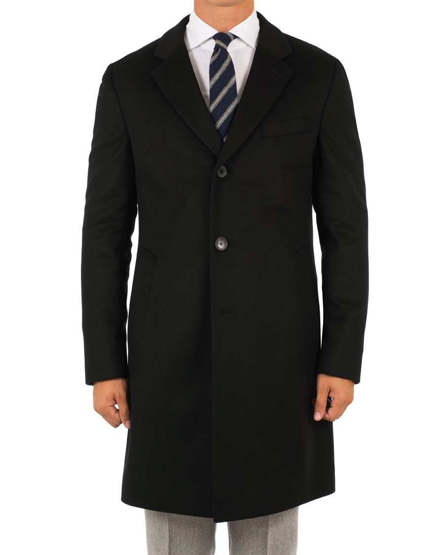 BOSS Nye Wool Cashmere Coat Black