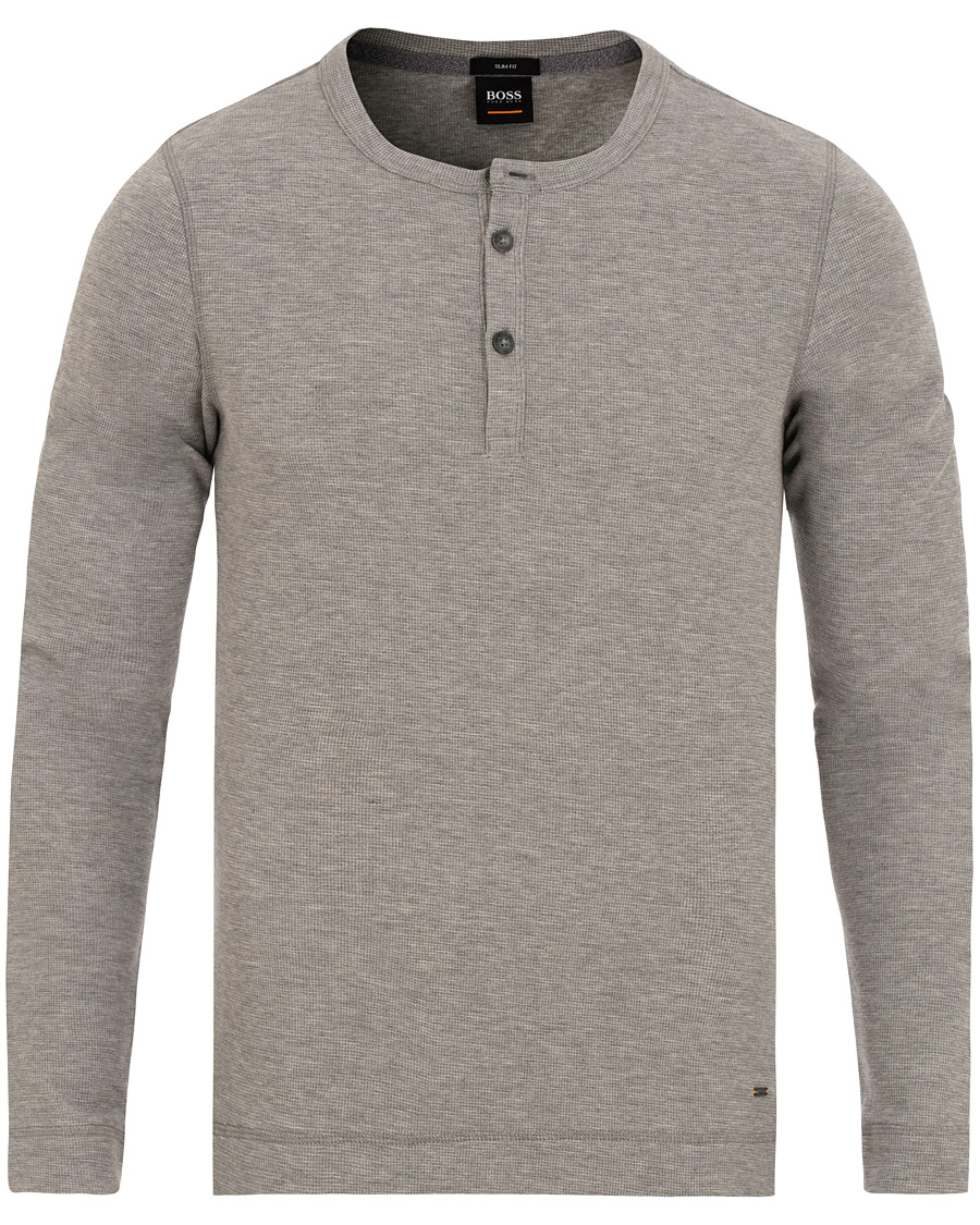 Herren | Pullover | BOSS ORANGE | BOSS Casual Trix Grandpa Sweater Light Grey