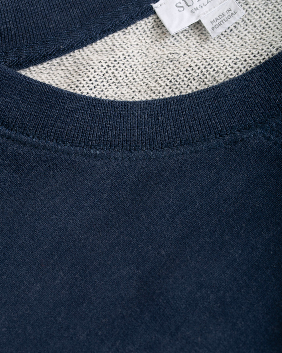 Herren | Pullover | Sunspel | Loopback Sweatshirt Navy Melange
