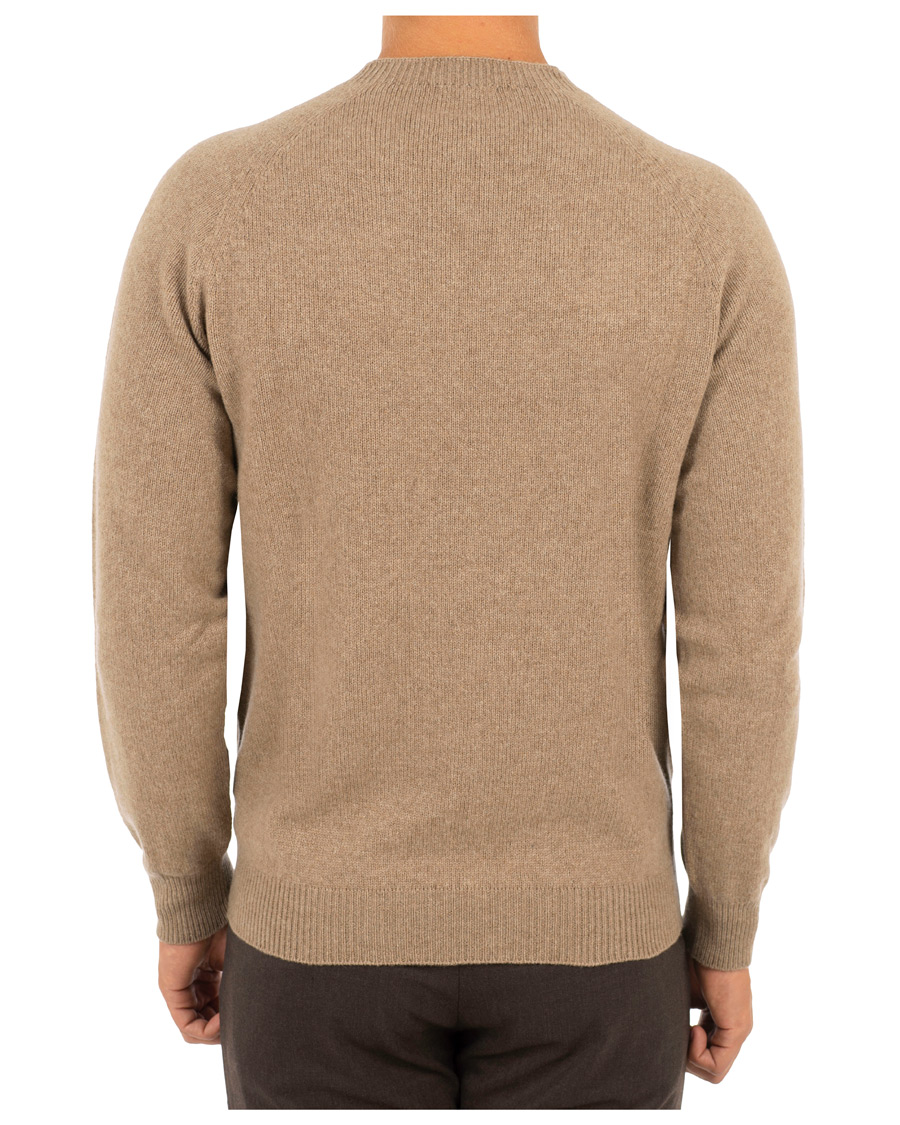 Herren | Pullover | Sunspel | Lambswool Crew Neck Beige