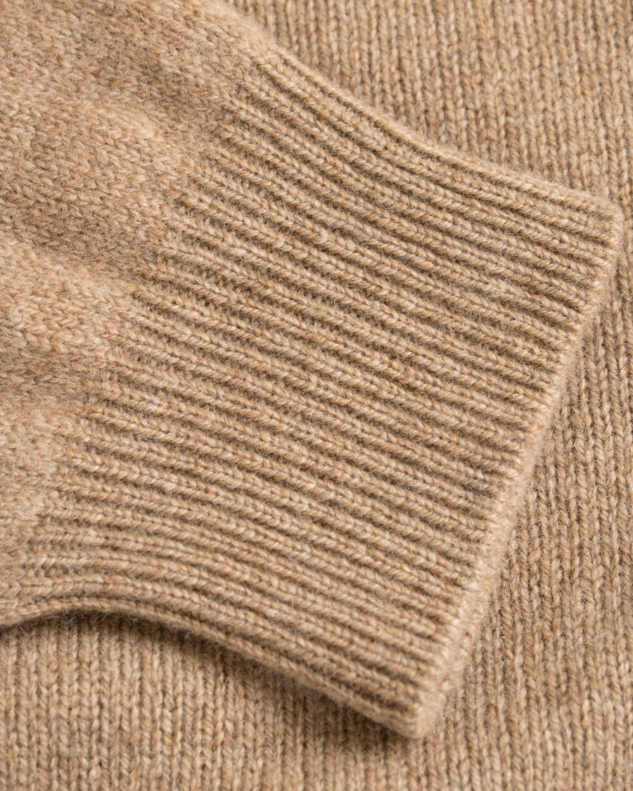 Herren | Pullover | Sunspel | Lambswool Crew Neck Beige