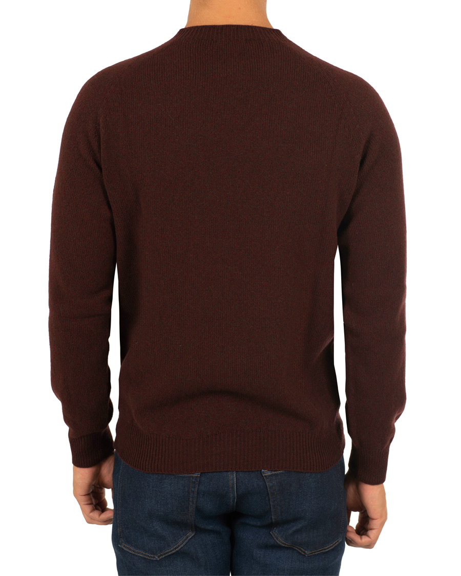 Herren | Pullover | Sunspel | Lambswool Crew Neck Brown