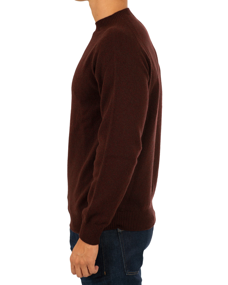Herren | Pullover | Sunspel | Lambswool Crew Neck Brown