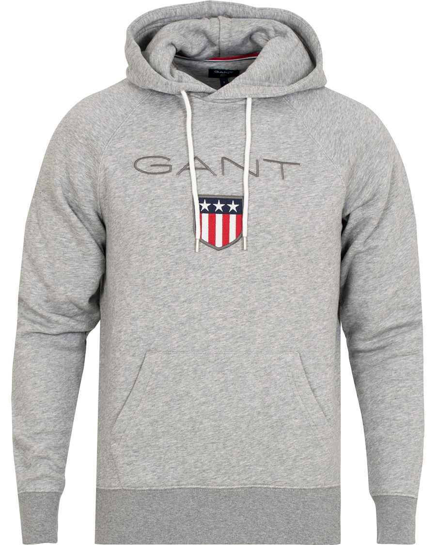 Herren | Pullover | GANT | Shield Hoodie Grey Melange