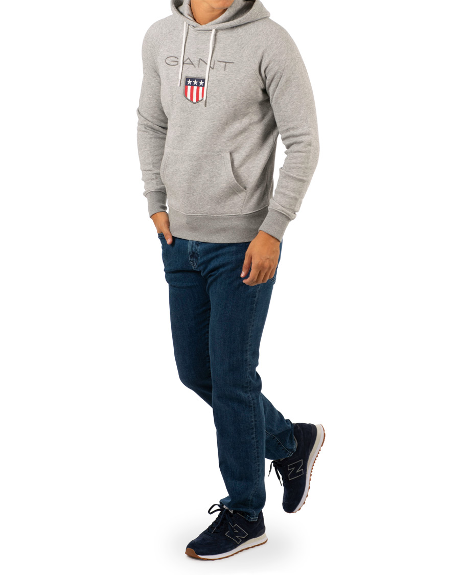 Herren | Pullover | GANT | Shield Hoodie Grey Melange