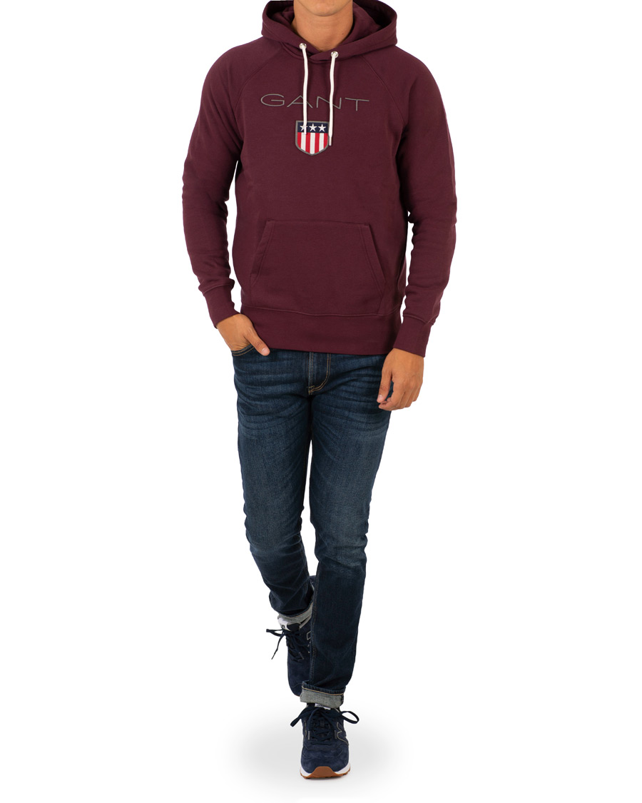 Herren | Pullover | GANT | Shield Hoodie Purple Fig