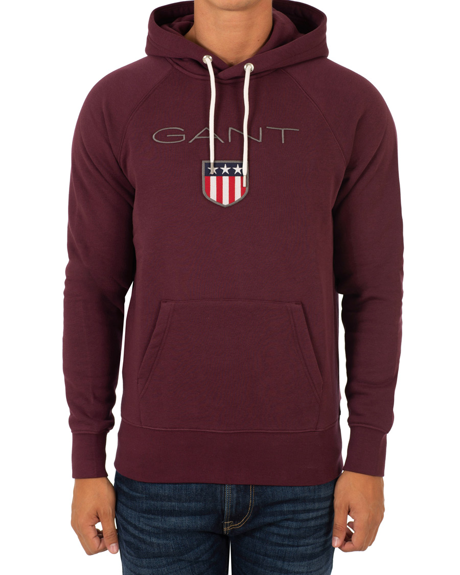 Herren | Pullover | GANT | Shield Hoodie Purple Fig