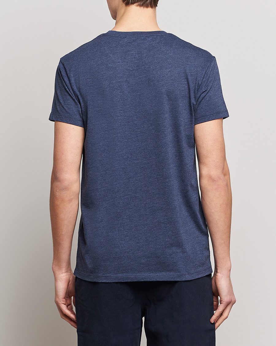 Herren | T-Shirts | Samsøe Samsøe | Kronos Crew Neck Tee Blue Iris Melange