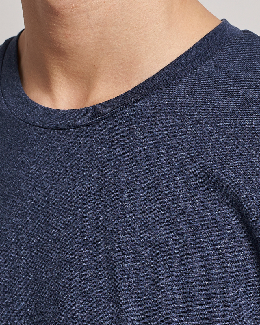 Herren | T-Shirts | Samsøe Samsøe | Kronos Crew Neck Tee Blue Iris Melange