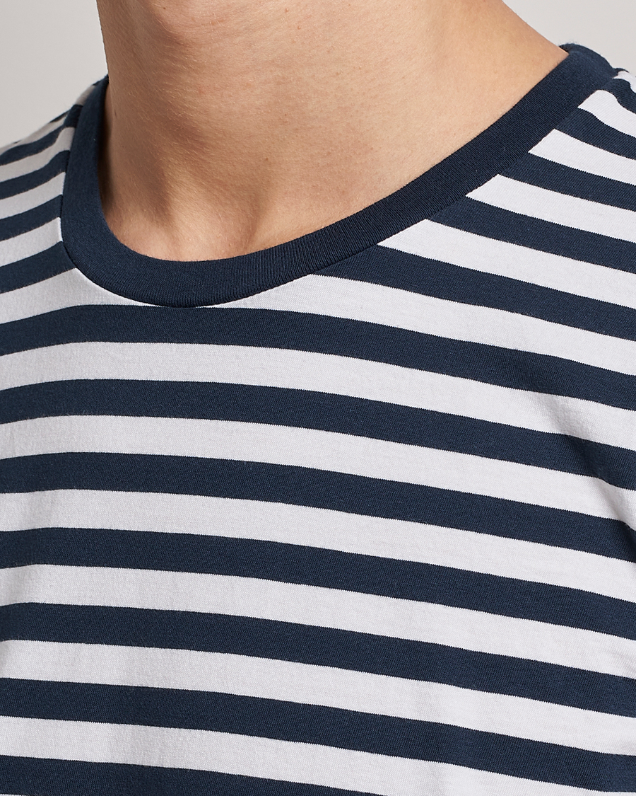 Herren | T-Shirts | Samsøe & Samsøe | Patrick Crew Neck Tee Sapphire/White Stripe
