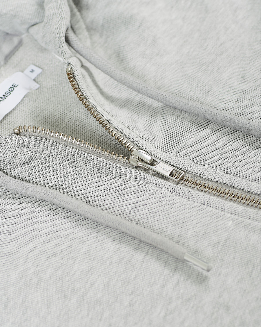 Herren | Pullover | Samsøe Samsøe | Samsøe & Samsøe Enno Full Zip Hoodie Light Grey Melange