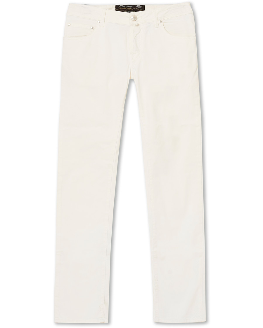 Herren | Hosen | Jacob Cohën | 5-Pocket Gabardine Trousers Off White