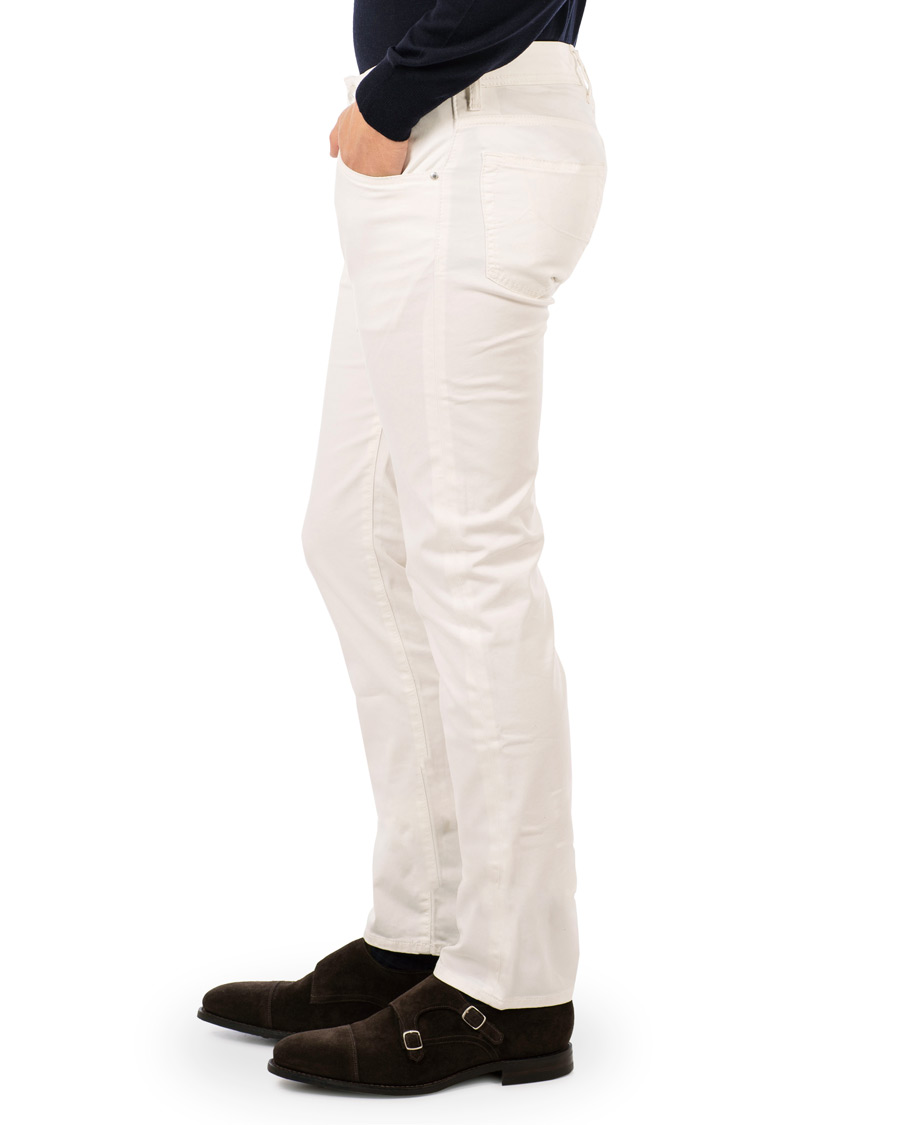 Herren | Hosen | Jacob Cohën | 5-Pocket Gabardine Trousers Off White