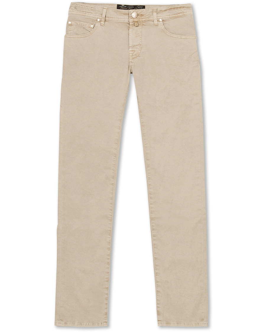 Herren | Hosen | Jacob Cohën | 5-Pocket Gabardine Trousers Beige