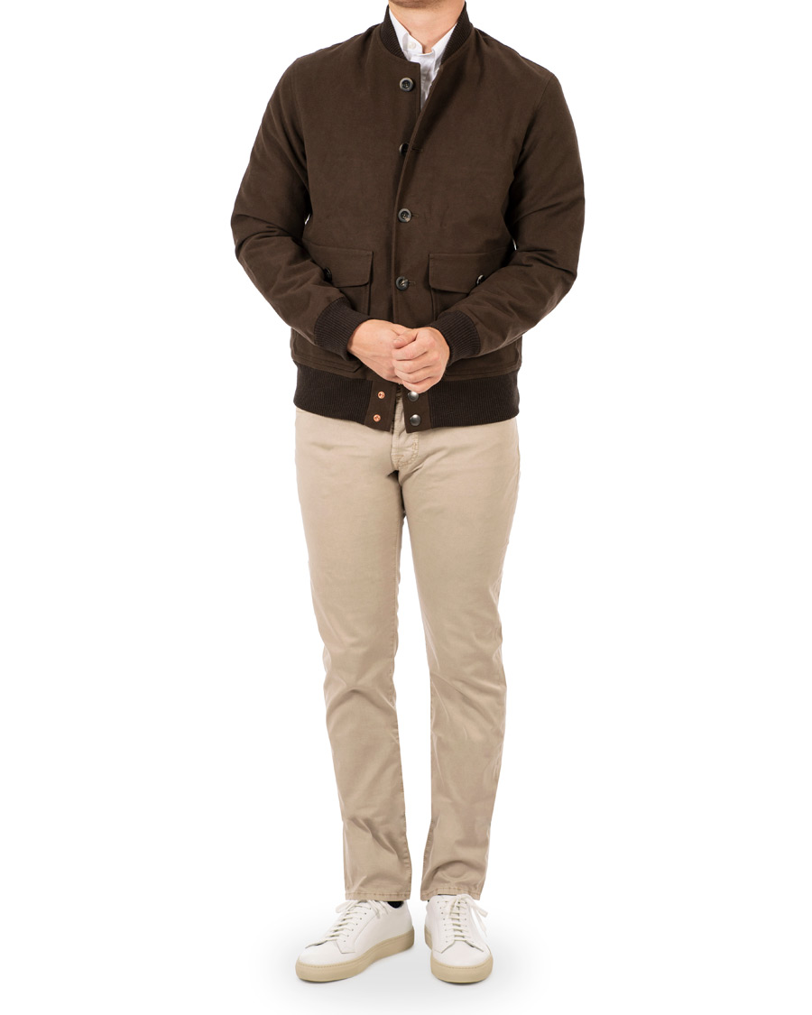 Herren | Hosen | Jacob Cohën | 5-Pocket Gabardine Trousers Beige