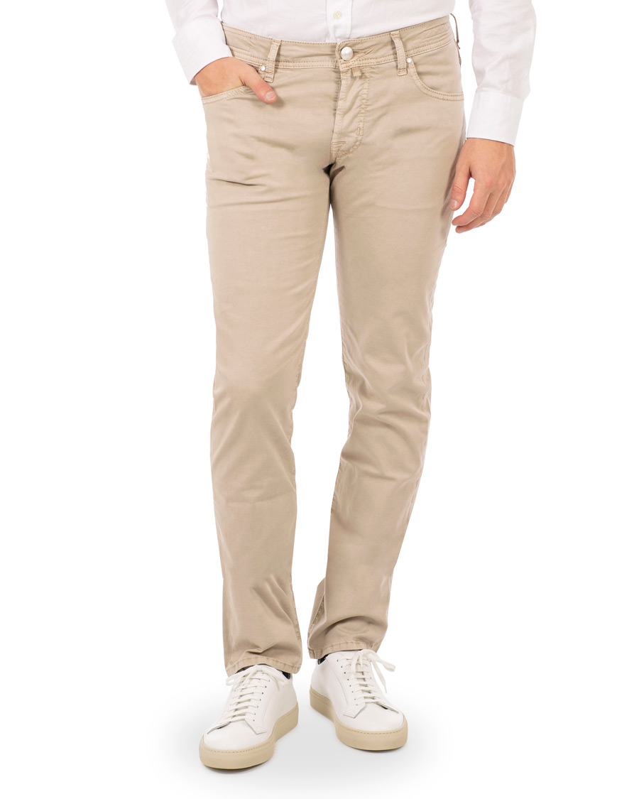 Herren | Hosen | Jacob Cohën | 5-Pocket Gabardine Trousers Beige