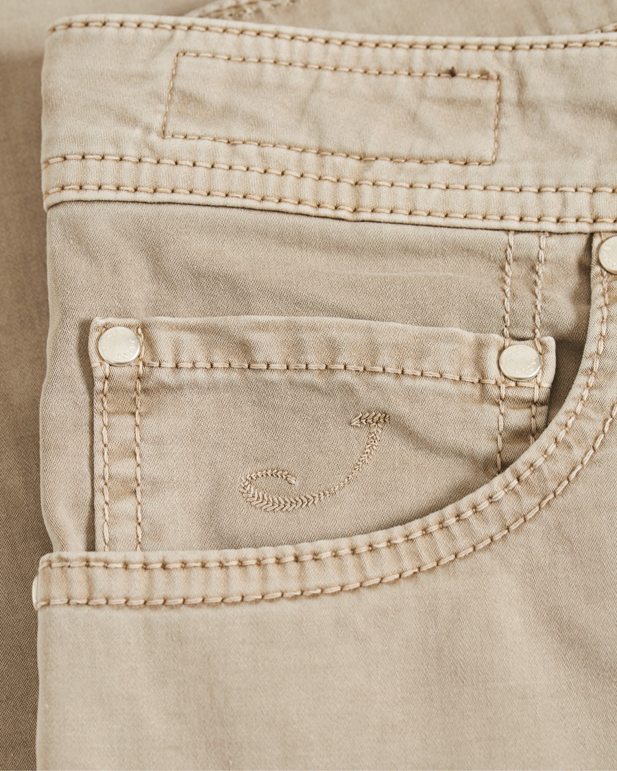 Herren | Hosen | Jacob Cohën | 5-Pocket Gabardine Trousers Beige