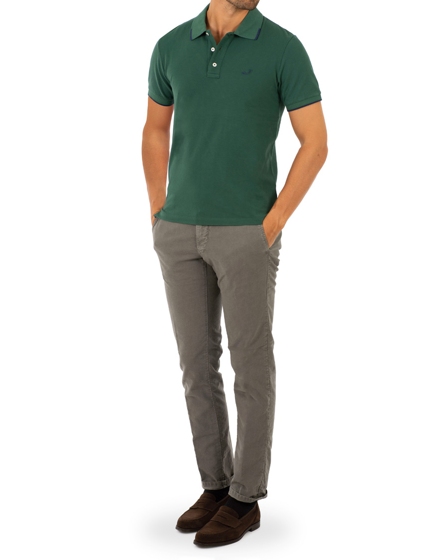 Herren | Poloshirts | Jacob Cohën | Cotton Stretch Polo Green