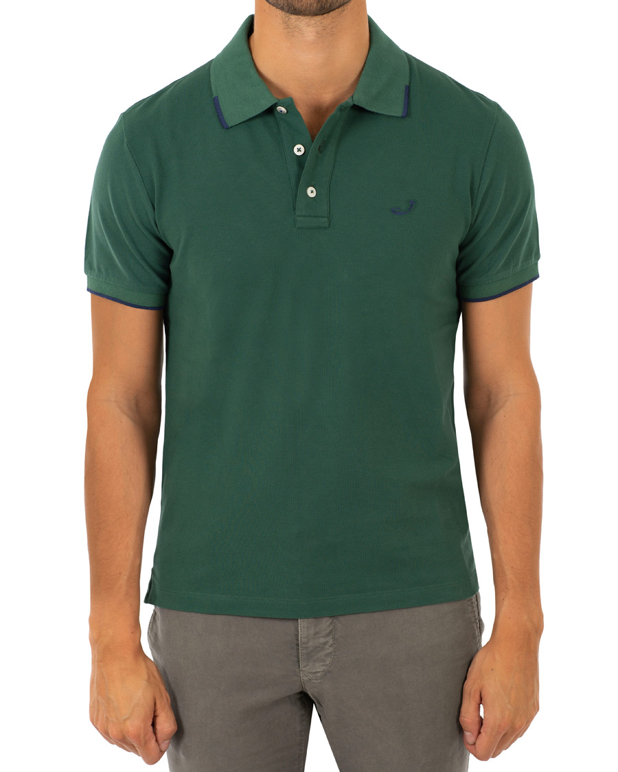Herren | Poloshirts | Jacob Cohën | Cotton Stretch Polo Green
