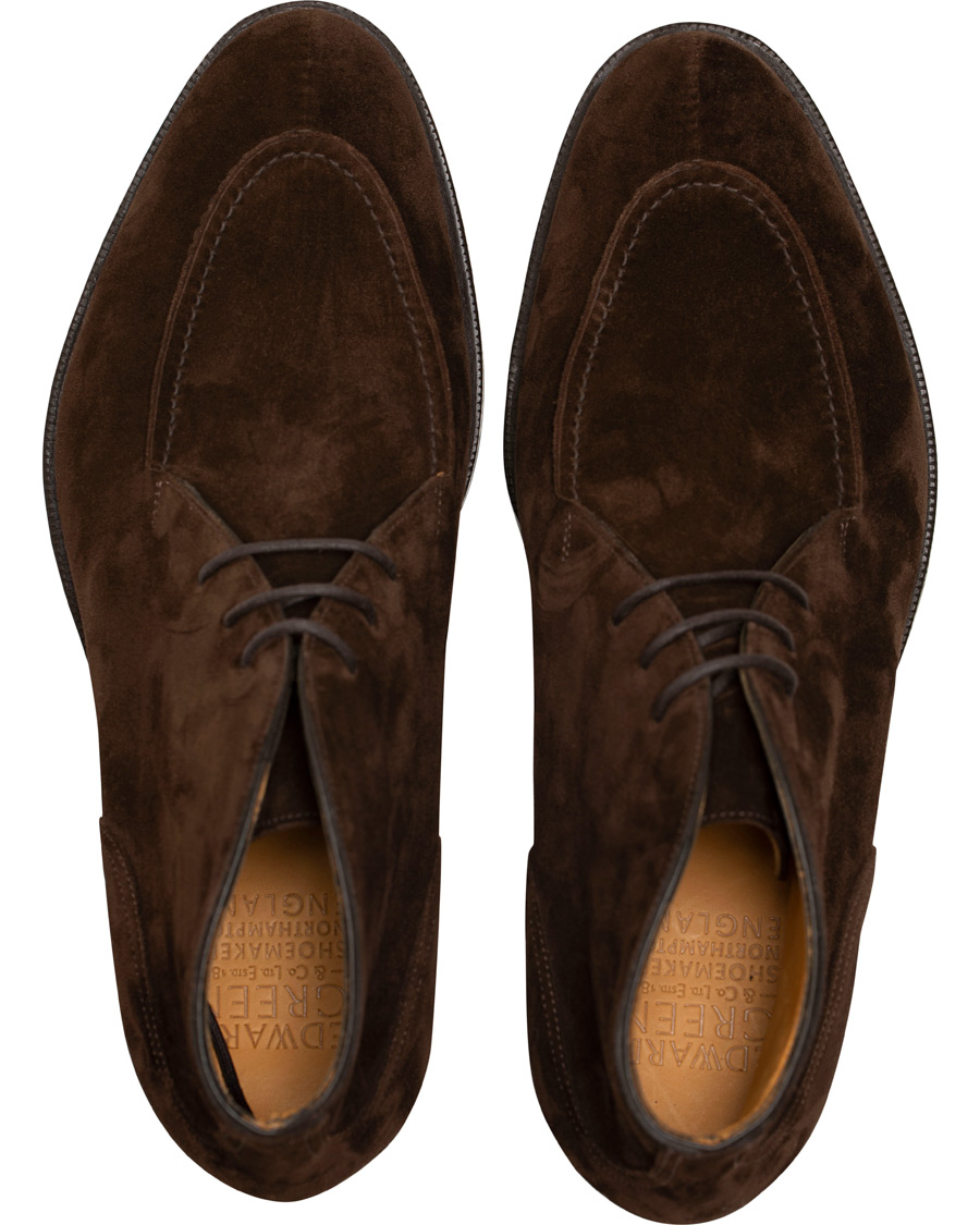 Herren | Edward Green Halifax Split Toe Dainite Boot Brown Suede | Edward Green | Halifax Split Toe Dainite Boot Brown Suede