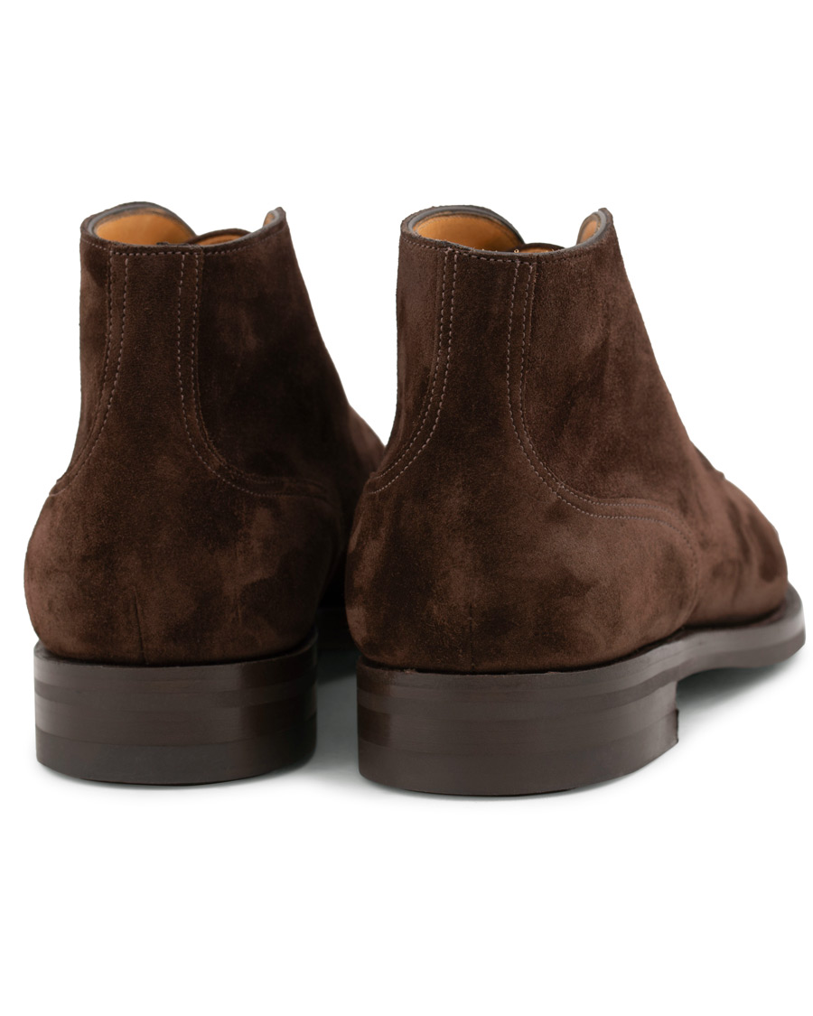 Herren | Edward Green Halifax Split Toe Dainite Boot Brown Suede | Edward Green | Halifax Split Toe Dainite Boot Brown Suede