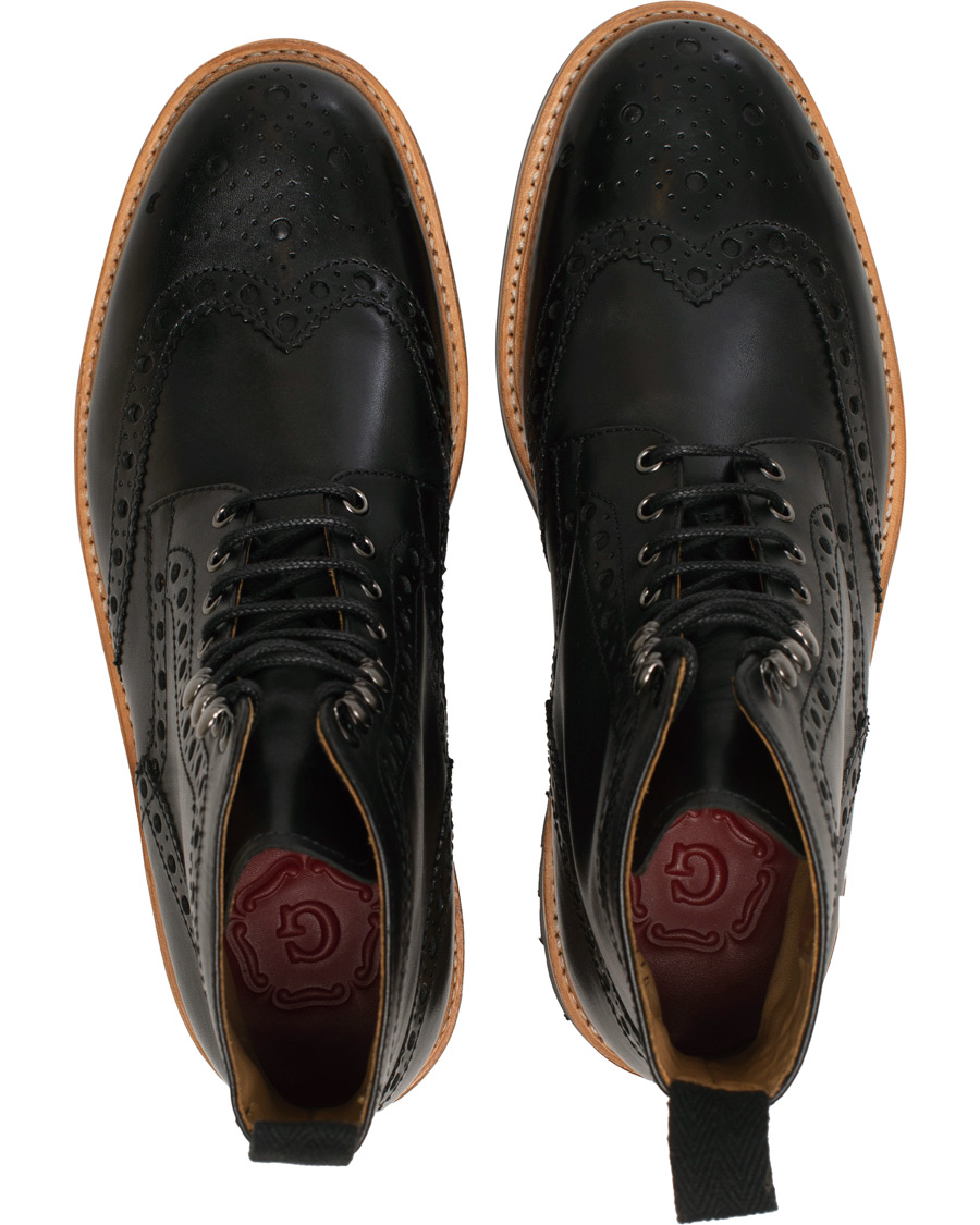 Herren | Grenson Fred Commando Boot Black Calf | Grenson | Fred Commando Boot Black Calf