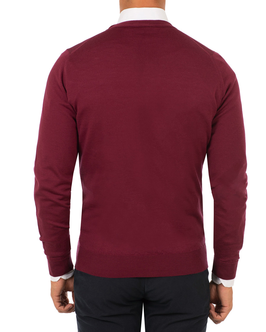 Herren | Pullover | John Smedley | Petworth Merino Cardigan Bordeaux